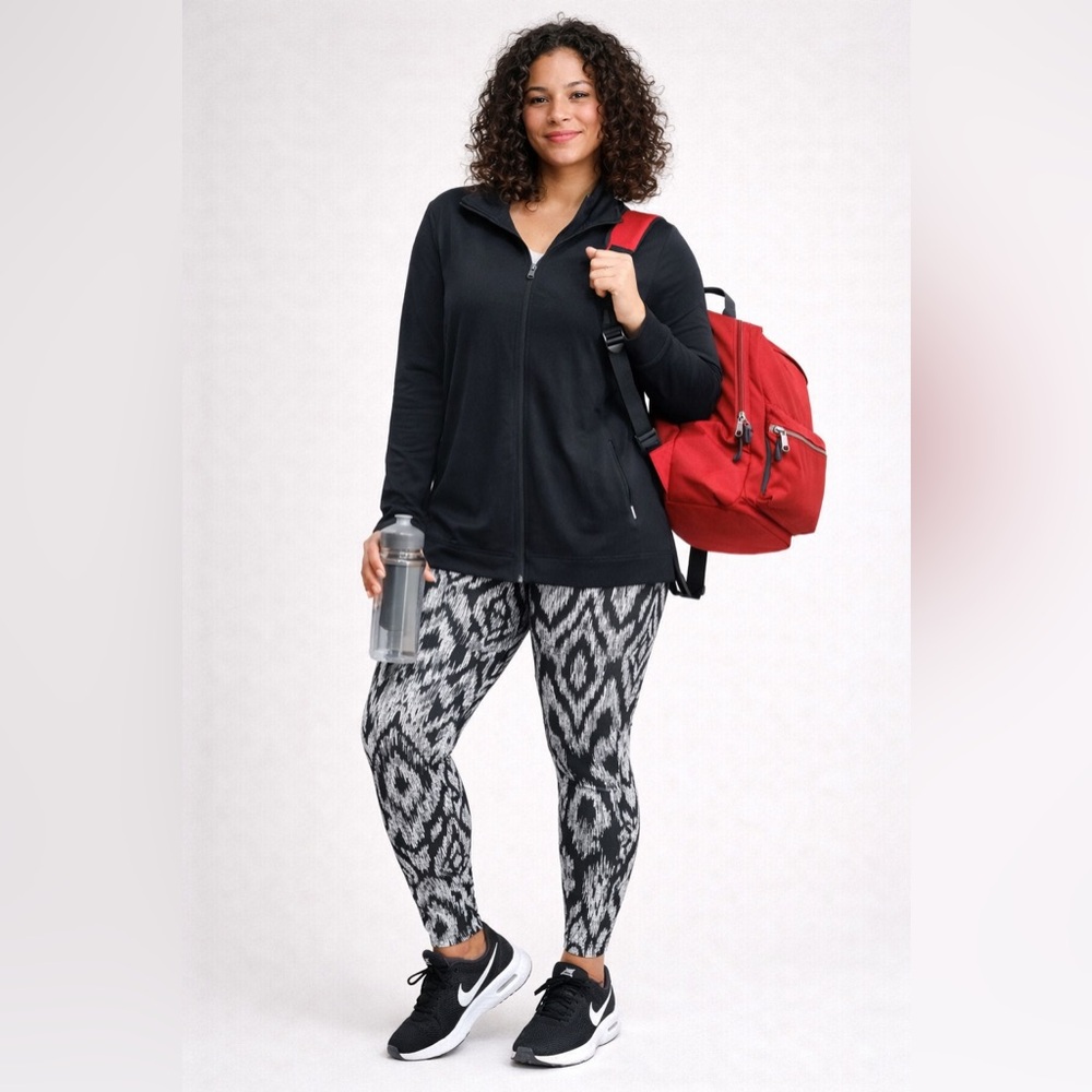 LuLaRoe Rise Athletic ‎ Jacket with Patterned Leggings